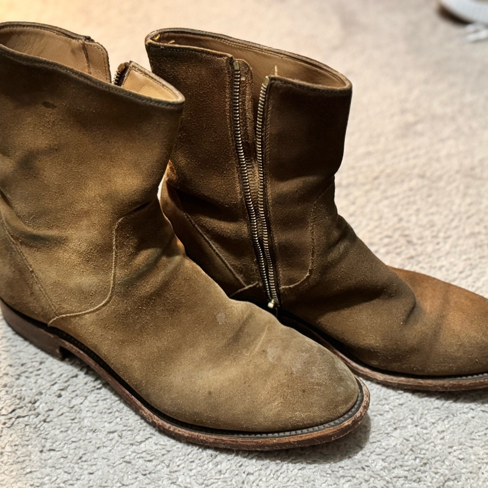 Lucchese Brown Suede Men's Boots Jonah Espresso